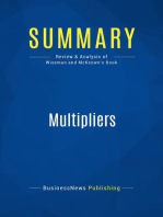 Multipliers (Review and Analysis of Wiseman and McKeown's Book)
