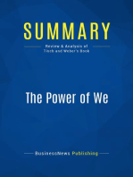 The Power of We (Review and Analysis of Tisch and Weber's Book)