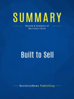 Built to Sell (Review and Analysis of Warrilow's Book)