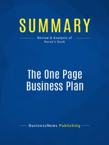 The one page business plan jim horan pdf picture
