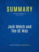Jack Welch and the GE Way (Review and Analysis of Slater's Book)