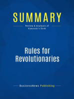 Rules for Revolutionaries (Review and Analysis of Kawasaki's Book)