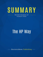 The HP Way (Review and Analysis of Packard's Book)