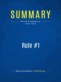Rule #1 (Review and Analysis of Town's Book)