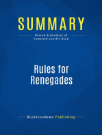 Rules for Renegades (Review and Analysis of Comaford-Lynch's Book)