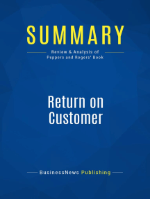 Return on Customer (Review and Analysis of Peppers and Rogers' Book)