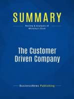 The Customer Driven Company (Review and Analysis of Whiteley's Book)