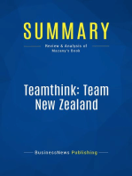 Teamthink, Team New Zealand (Review and Analysis of Mazany's Book)