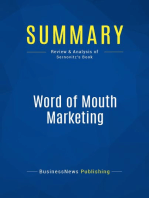 Word of Mouth Marketing (Review and Analysis of Sernovitz's Book)
