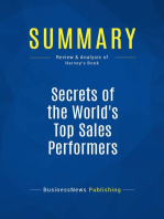 Secrets of the World's Top Sales Performers (Review and Analysis of Harvey's Book)