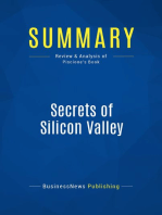 Secrets of Silicon Valley (Review and Analysis of Piscione's Book)