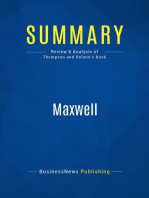 Maxwell (Review and Analysis of Thompson and Delano's Book)