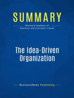 The Idea-Driven Organization (Review and Analysis of Robinson and Schroeder's Book)