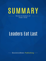 Leaders Eat Last (Review and Analysis of Sinek's Book)