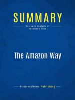 The Amazon Way (Review and Analysis of Rossman's Book)