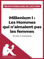 Millenium I : Les Hommes qui n'aimaient pas les femmes de Stieg Larsson: Questionnaire de lecture