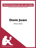 Dom Juan de Molière (Questionnaire de lecture): Document rédigé par Fabienne Gheysens
