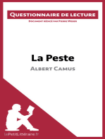 La Peste d'Albert Camus (Questionnaire de lecture): Document rédigé par Pierre Weber