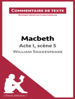 Macbeth de Shakespeare - Acte I, scène 5: Commentaire de texte