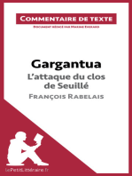 Gargantua - L'attaque du clos de Seuillé - François Rabelais (Commentaire de texte): Document rédigé par Marine Everard