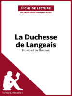 La Duchesse de Langeais d'Honoré de Balzac (Fiche de lecture): Analyse complète et résumé détaillé de l'oeuvre