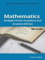 8th Grade Math Multiple Choice Questions and Answers (MCQs): Quizzes & Practice Tests with Answer Key (Math Quick Study Guides & Terminology Notes to Review)