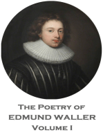 The Poetry of Edmund Waller - Volume I
