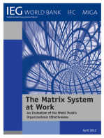 The Matrix System at Work: An Evaluation of the World Bank's Organizational Effectiveness