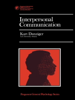Interpersonal Communication: Pergamon International Library: Pergamon General Psychology Series