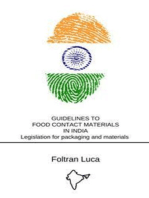 Guidelines to Food Contact Materials in India: Legislation for packaging and materials in contact with food