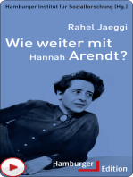 Wie weiter mit Hannah Arendt?