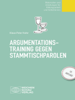 Argumentationstraining gegen Stammtischparolen: Materialien und Anleitungen für Bildungsarbeit und Selbstlernen