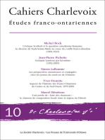 Cahiers Charlevoix 10: Études franco-ontariennes