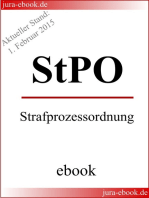 StPO - Strafprozessordnung - Aktueller Stand: 1. Februar 2015: E-Book