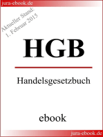 HGB - Handelsgesetzbuch - Aktueller Stand: 1. Februar 2015: E-Book