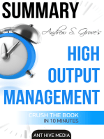 Andrew S. Grove's High Output Management | Summary