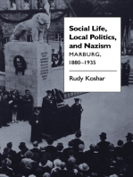 Social Life, Local Politics, and Nazism: Marburg, 1880-1935