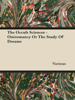 The Occult Sciences - Oniromancy or the Study of Dreams