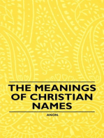 The Meanings of Christian Names