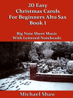 20 Easy Christmas Carols For Beginners Alto Sax: Book 1