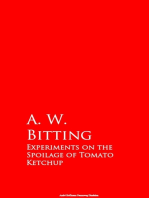 Experiments on the Spoilage of Tomato Ketchup