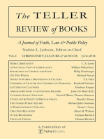 The Teller Review of Books: Vol. I Christianity, Culture & the State: The Teller Review of Books