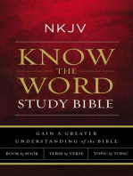 NKJV, Know The Word Study Bible, Red Letter: Gain a greater understanding of the Bible book by book, verse by verse, or topic by topic