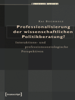 Professionalisierung der wissenschaftlichen Politikberatung?