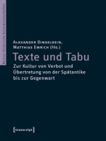 Texte und Tabu: Zur Kultur von Verbot und Übertretung von der Spätantike bis zur Gegenwart