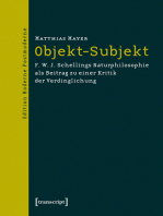 Objekt-Subjekt: F. W. J. Schellings Naturphilosophie als Beitrag zu einer Kritik der Verdinglichung