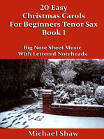 20 Easy Christmas Carols For Beginners Tenor Sax: Book 1