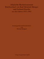 Altaische Reminiszenzen.: Briefwechsel von Karl Heinrich Menges und Gerhard Doerfer aus den Jahren 1955-1985