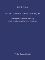 Niklas Luhmanns Theorie der Religion: Ein interdisziplinarer Beitrag zum Verstehen kultureller Systeme