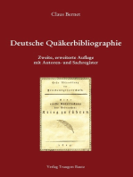 Deutsche Quäkerbibliographie: Zweite, erweiterte Auflage mit Autoren- und Sachregister